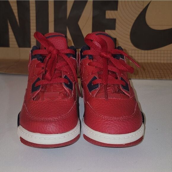 AIR JORDAN 4 RETRO SE 'FIBA' Gym Red White Metallic Gold Obsidian TD Size 9c - Picture 11 of 16